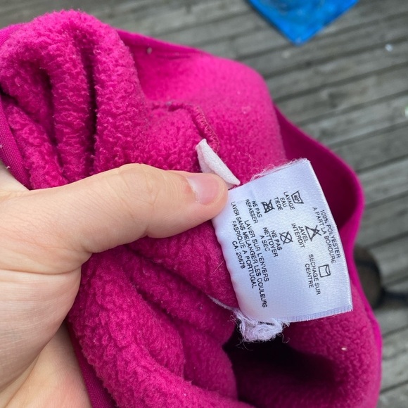Vintage 90s Patagonia Snap Fleece Sweater Large Pink - Picture 10 of 15